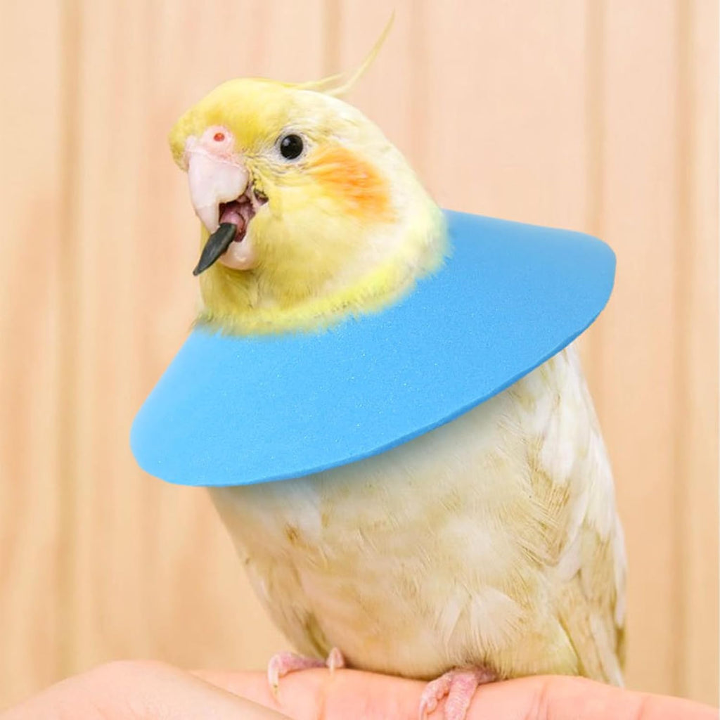 Side angle view of the soft hamster Elizabeth protective cone highlighting the secure hook and loop closure system.