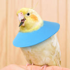 Side angle view of the soft hamster Elizabeth protective cone highlighting the secure hook and loop closure system.