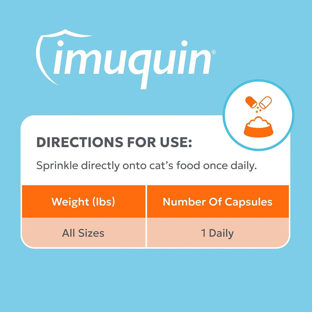 Nutramax Imuquin immune health capsules for managing stress in senior cats