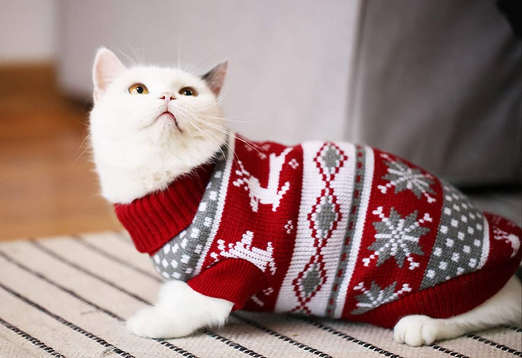 Vehomy holiday pet jumper showing elastic hind leg straps close up