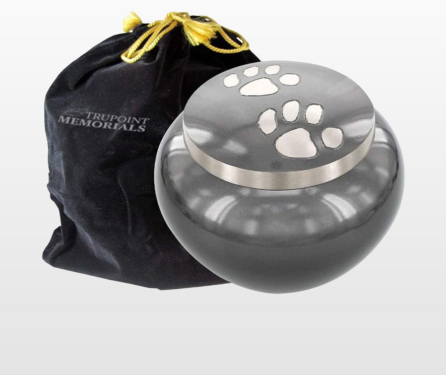 Trupoint Memorials Small Pet Urn for Dogs and Cats Ashes, Paws Print Black Cremation Urns for Pets up to 17 lbs - Image 9