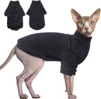 Idepet Sphynx Hairless Cats Sweater Shirt Kitten Soft Puppy Clothes Pullover Cute Cat Pajamas Jumpsuit Cotton Apparel Pet Winter Turtleneck for Cats and Teacup Chihuahua Small Dogs(Pink,XS) - Image 10