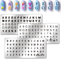 PH PandaHall 3pcs Letter Number Nail Stamping Plates front view
