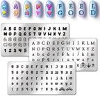 PH PandaHall 3pcs Letter Number Nail Stamping Plates front view