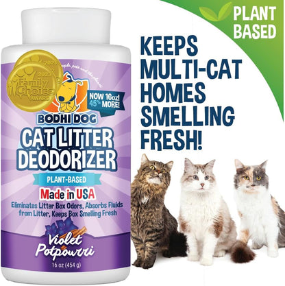 Premium plant based cat litter box powder freshener