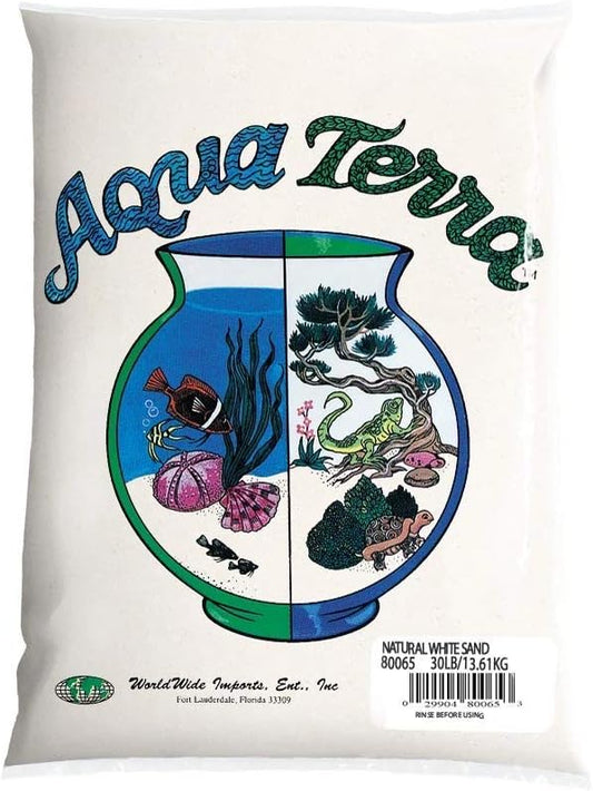 Worldwide Imports Aqua Terra Natural White Sand front view for aquariums