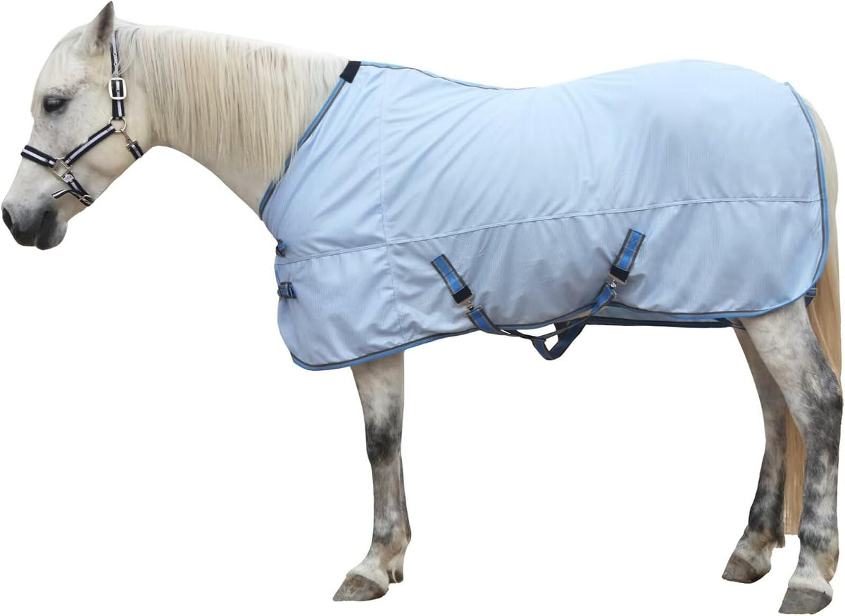 Leaforest horse mesh fly sheet front view blue 75 inch