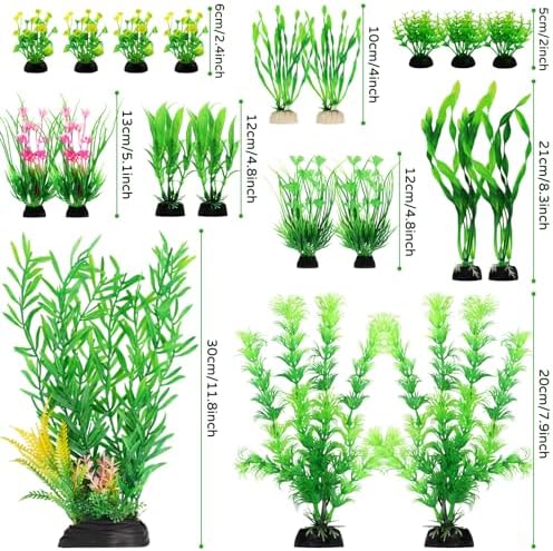 Safe soft leaf textures of QUOZUO fish tank decorations ideal for freshwater aquariums.