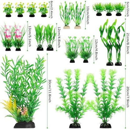 Safe soft leaf textures of QUOZUO fish tank decorations ideal for freshwater aquariums.