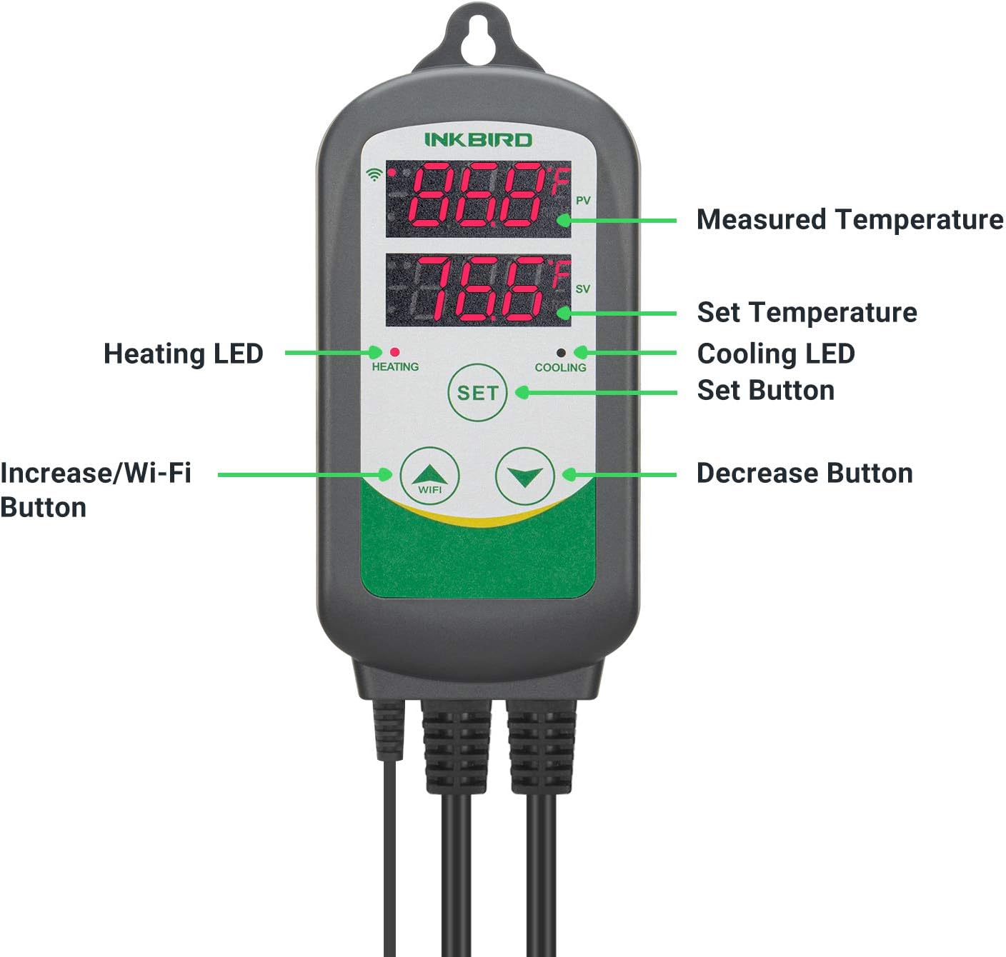 Inkbird temperature controller with aquarium heater and cooler