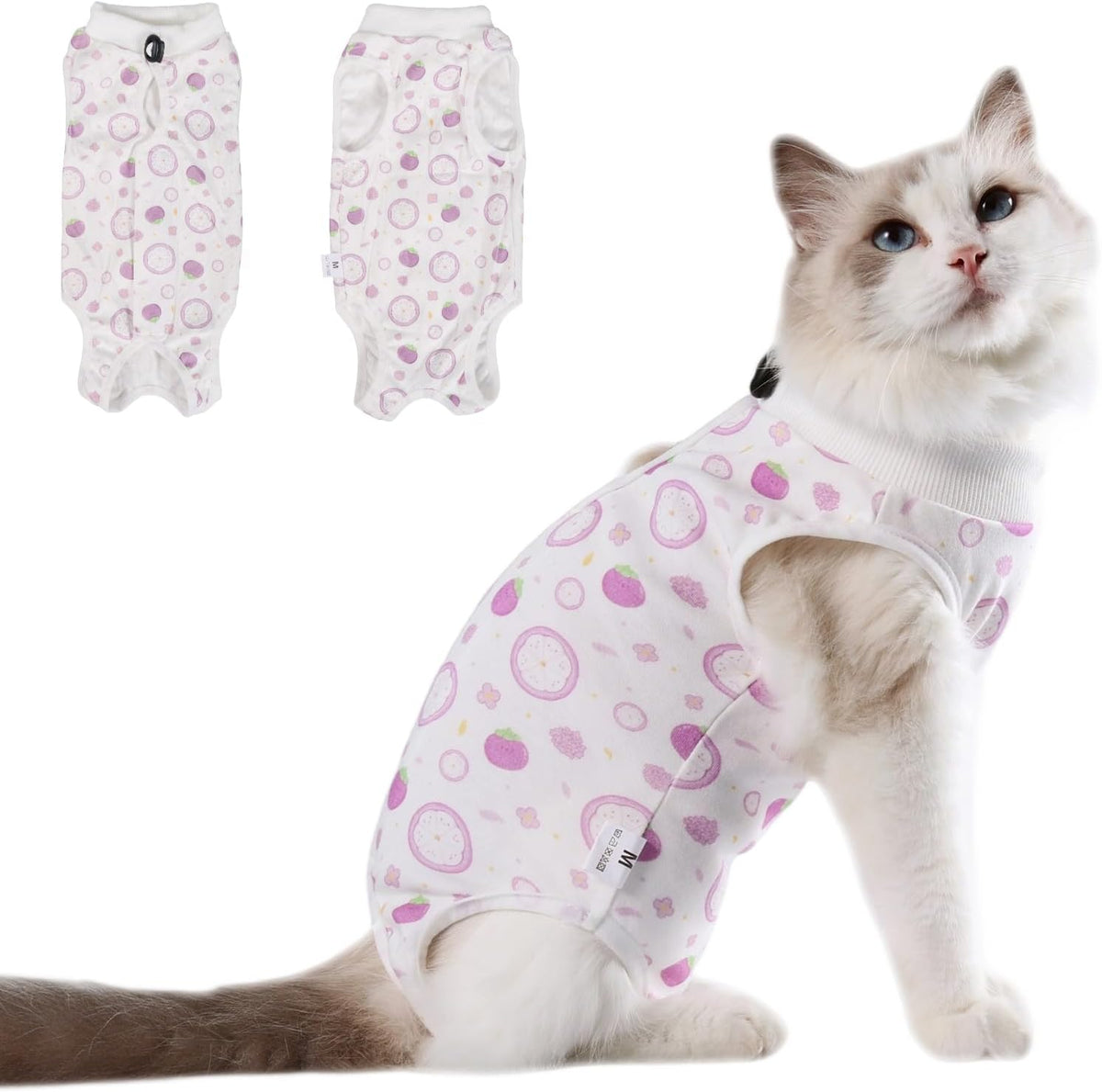 Cat Recovery Suit After Surgery for Female Spay Male Neuter, Anti Licking Onesie Postoperative Shirt, Soft Breathable Bodysuit Pajamas for Abdominal Wound Kitten, E-Collar & Cone Alternative - Image 14