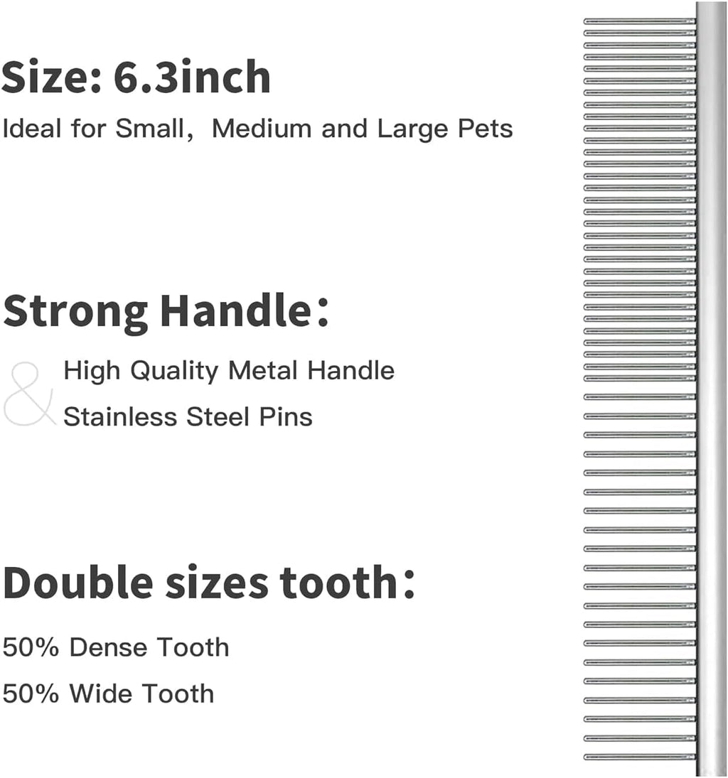 PETTOM professional cat deshedding tool close up of rounded teeth for safe grooming