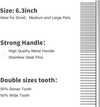PETTOM professional cat deshedding tool close up of rounded teeth for safe grooming