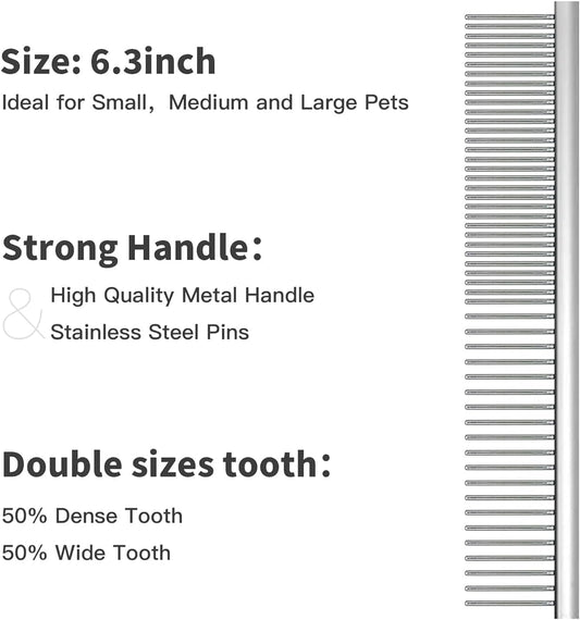 PETTOM professional cat deshedding tool close up of rounded teeth for safe grooming
