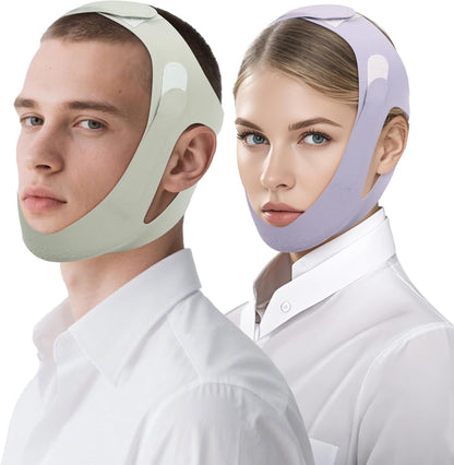 CTHTESY Anti Snore Chin Strap front view showing the ergonomic chin support.