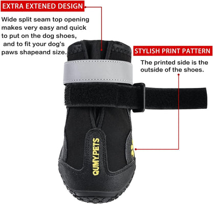 Close up of anti-slip rubber sole on Qumy dog boots