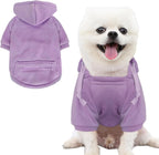 Soft winter sweatshirt for Chihuahuas showcasing the vibrant blue color fabric texture.