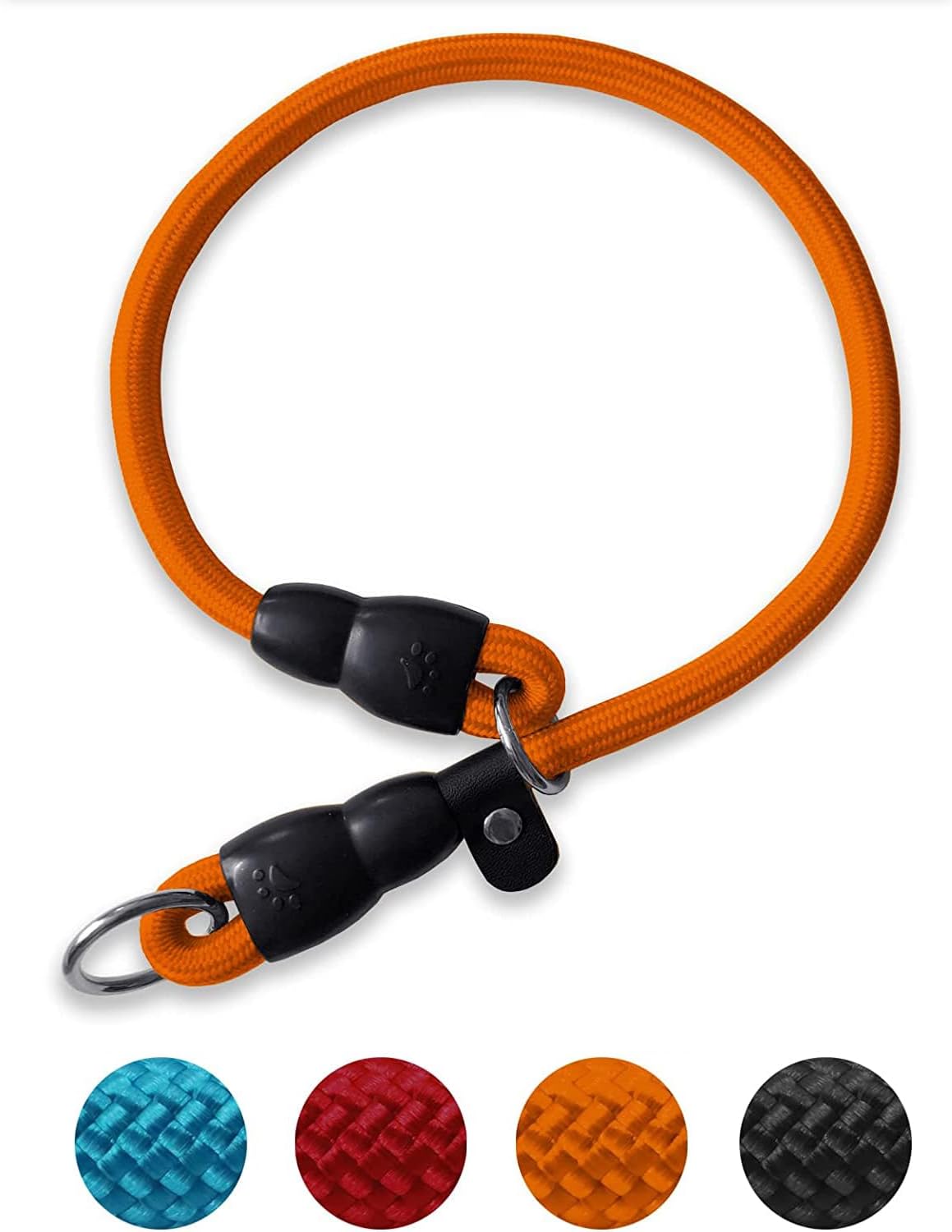Reflective Slip Collar, Dog Choker, Nylon Training Collar With Slidable Stopper No Pull Martingale for Small Medium Large Dogs, Orange, M - Image 11