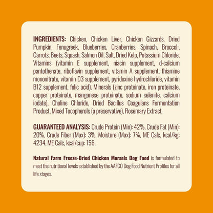 Natural Farm chicken patties authentic USA imported pet food