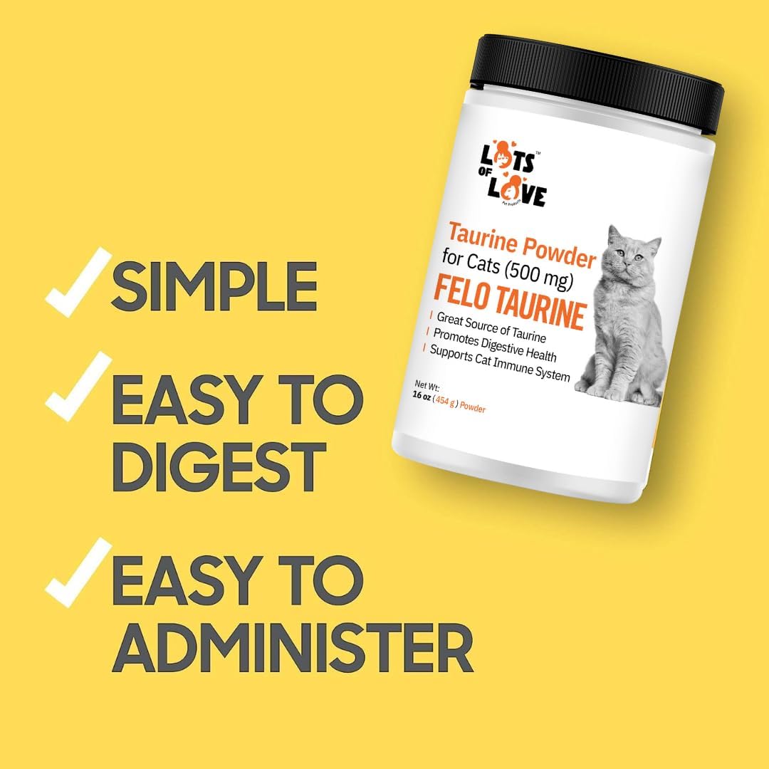 USA imported taurine powder for cats heart and eye vision support.