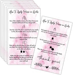 Sixne Maosh press on nail instruction cards front view