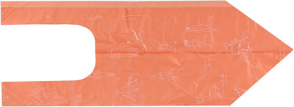 Six rolls of Glad For Pets large dog waste bags arranged neatly to showcase the ninety count bulk supply bundle.