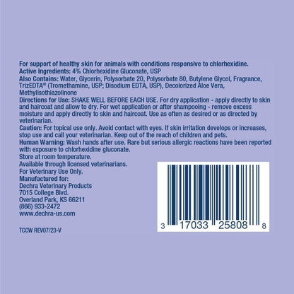TrizCHLOR 4 medicated pet spray for dogs cats and horses antimicrobial formula
