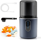 AUSSNICE cordless electric pill crusher front view showing sleek ergonomic design