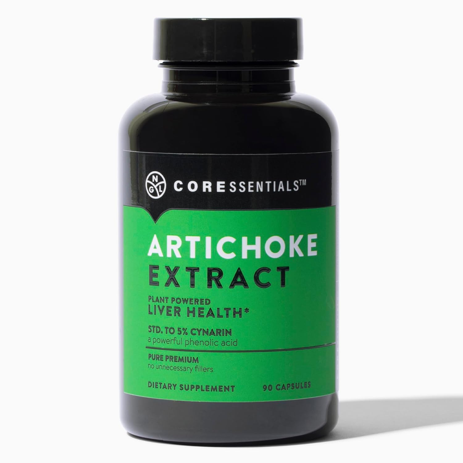 Karseell Core Essentials Artichoke 90 Capsules front view showing liver support supplement bottle