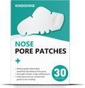 Kindshine nose pore patches front view packaging box showing 30 count quantity.