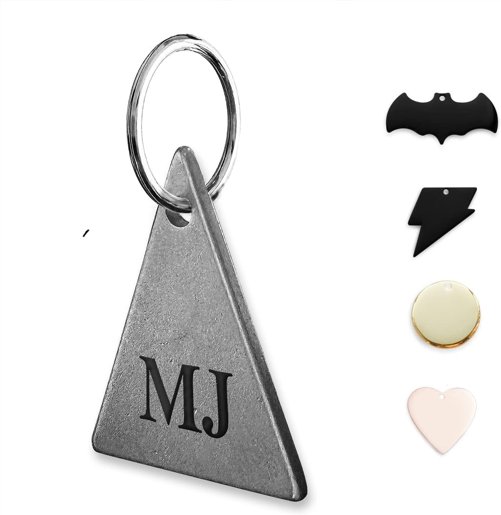 316 Surgical Grade Stainless Steel Personalized Dog & Cat ID Tags - Engraved Name or Text for Pet Collar Accessories, Original Funny Shapes (Bat) - Image 9