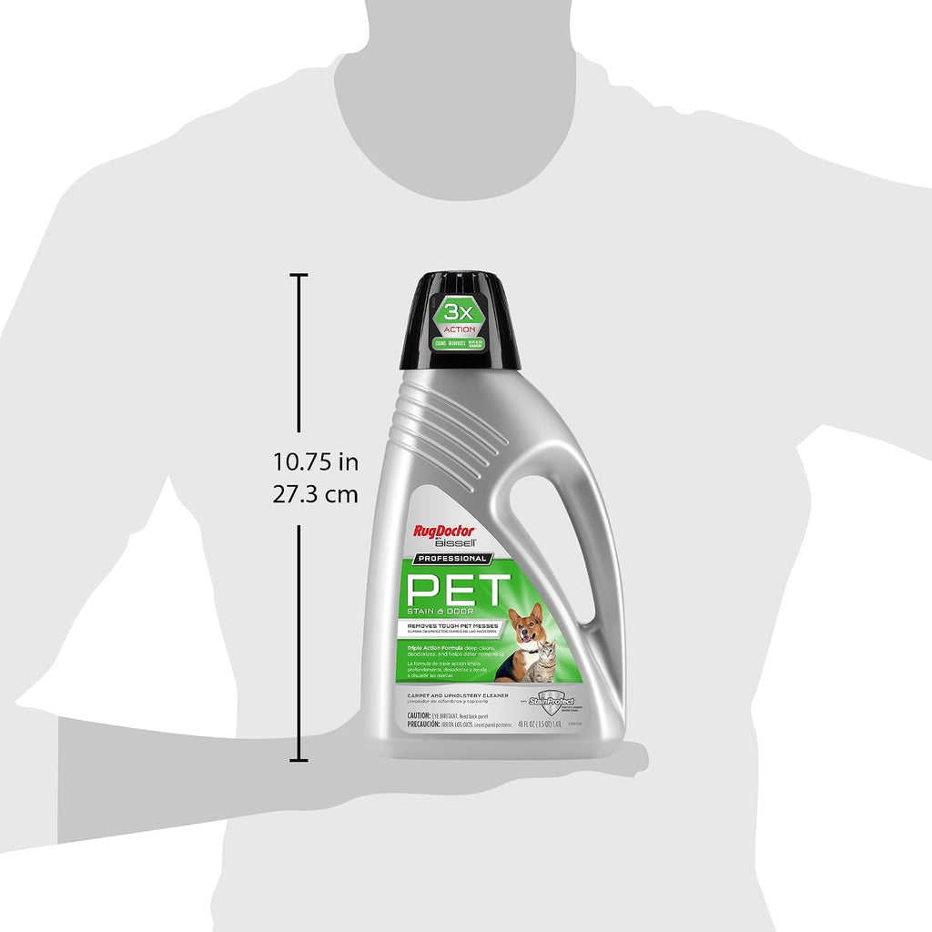 Rug Doctor Professional Triple Action Pet Stain and Odor Deep Carpet Cleaner Solution 48oz. Triple Action Formula Cleans, Deodorizes and Deters Remarking, Carpet Shampoo for Pet Stains & Odors - Image 9