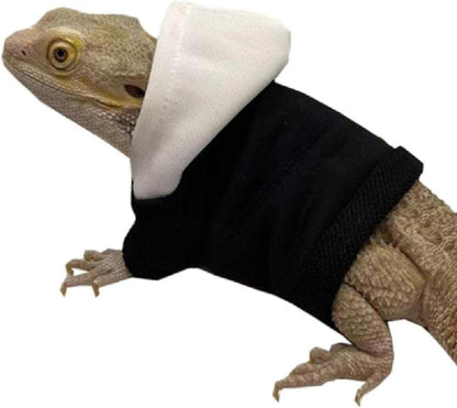 Lizards Clothes for Bearded Dragon - Handmade Cotton Hoodies Warm Sweater Coat Reptiles Apparel Costume Skin Protection Photo for Lizard Bearded Dragon Crested Gecko Chameleon (Blue,Large) - Image 12