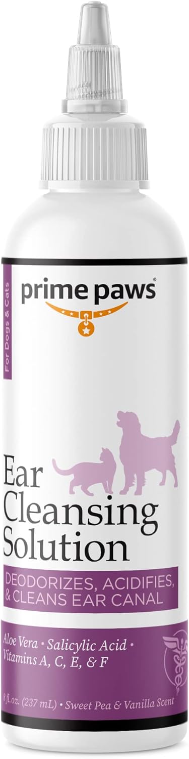 Ear Cleansing Solution for Dogs & Cats - Deodorizing Dog Cleaner with Aloe Vera Vitamins Professional Pet Flush Cleans Acidifies Canal Complete Care 1 gal, White (PRIM1059) - Image 9