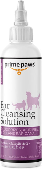 Ear Cleansing Solution for Dogs & Cats - Deodorizing Dog Cleaner with Aloe Vera Vitamins Professional Pet Flush Cleans Acidifies Canal Complete Care 1 gal, White (PRIM1059) - Image 9