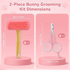 Yuanan small animal grooming kit with silicone massage comb and pet nail clipper