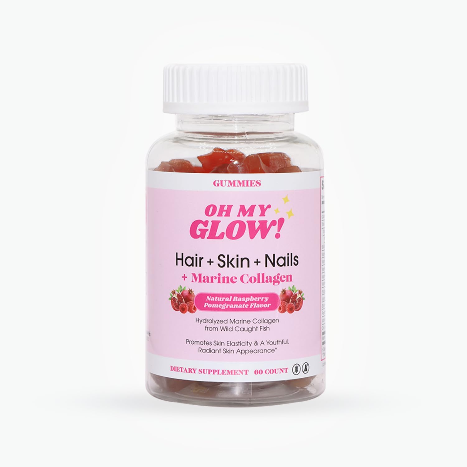 Snana Oh My Glow! Marine Collagen 60 count bottle for skin and hair health