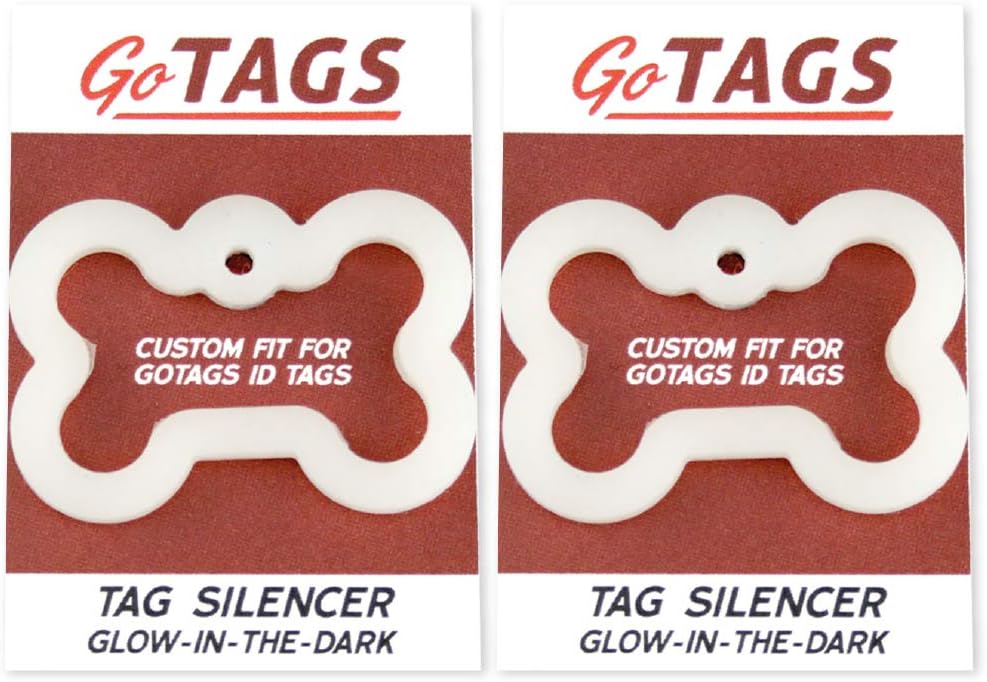 GoTags flexible rubber dog tag silencer close up