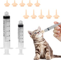 Weihjmxg pet feeding syringe with silicone nipple front view for puppy care