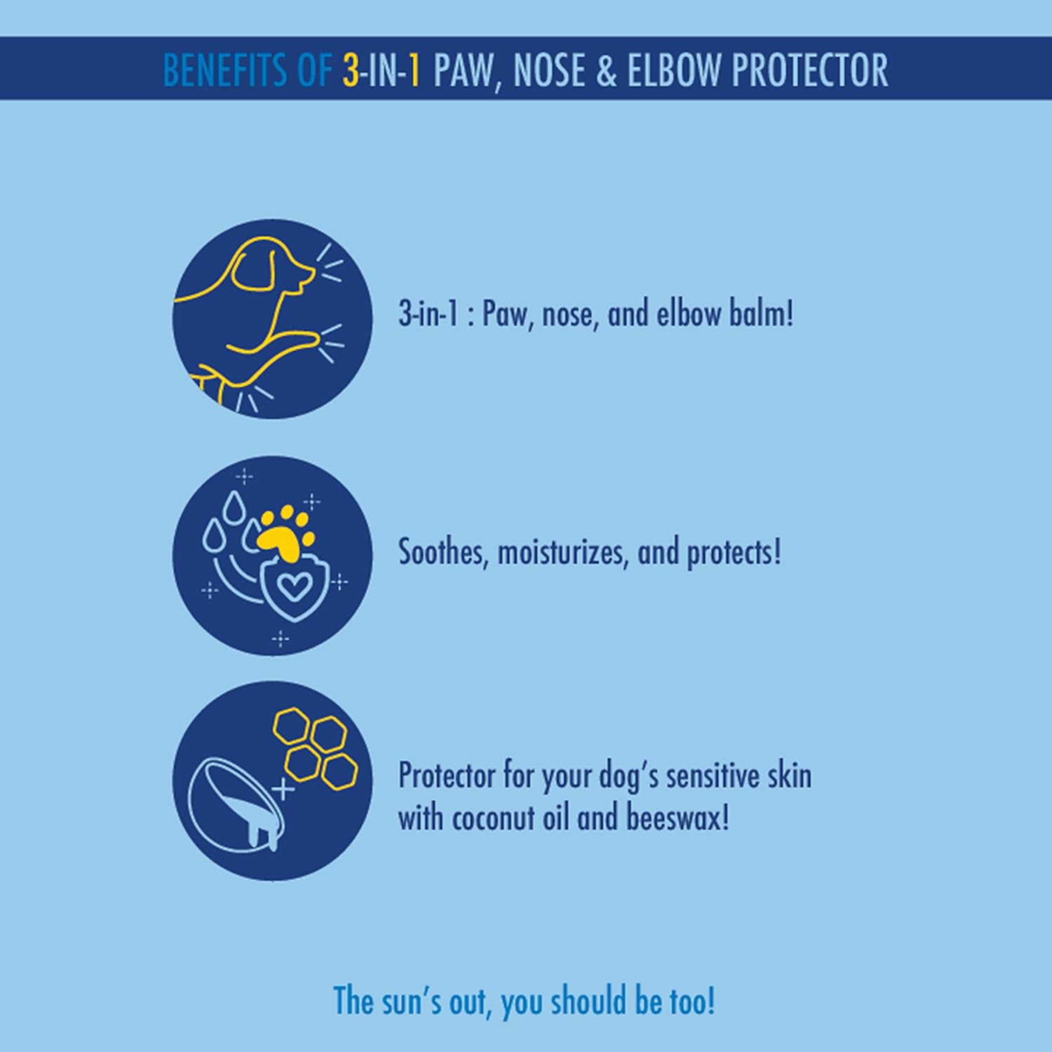 Banana Boat dog paw and nose moisturizer application