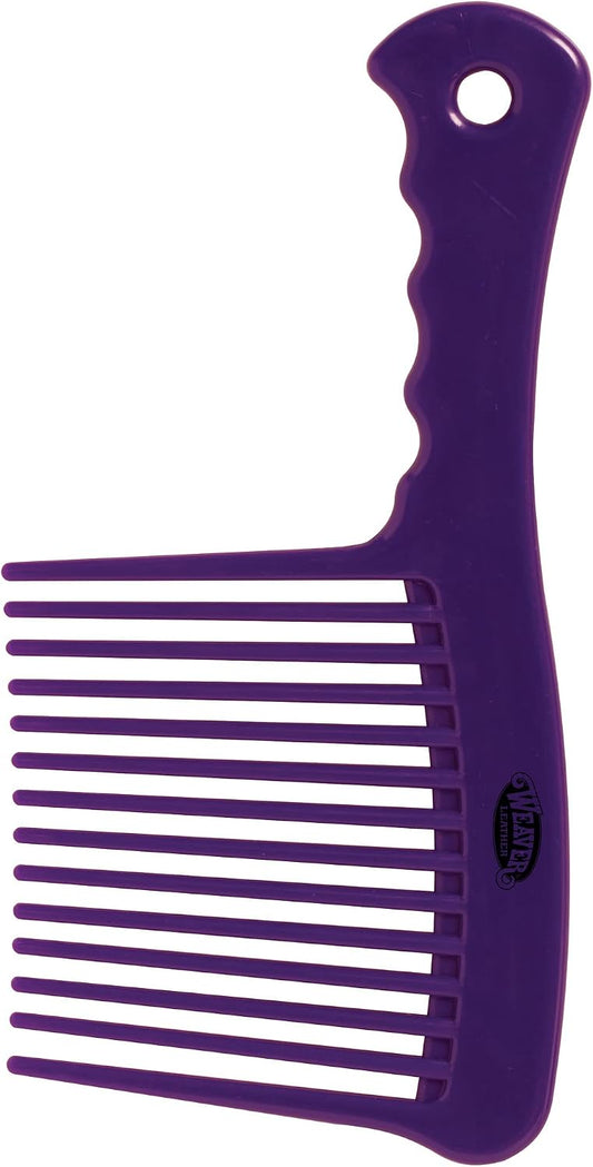 Weaver Long Tooth Mane and Tail Comb in Purple for equine grooming