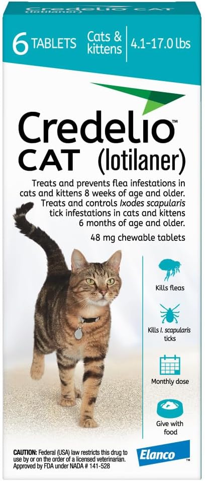 Credelio CAT Flea & Tick Infestation Prevention and Treatment for Cats 4.1-17 lbs. | 1-Month Supply - Image 11
