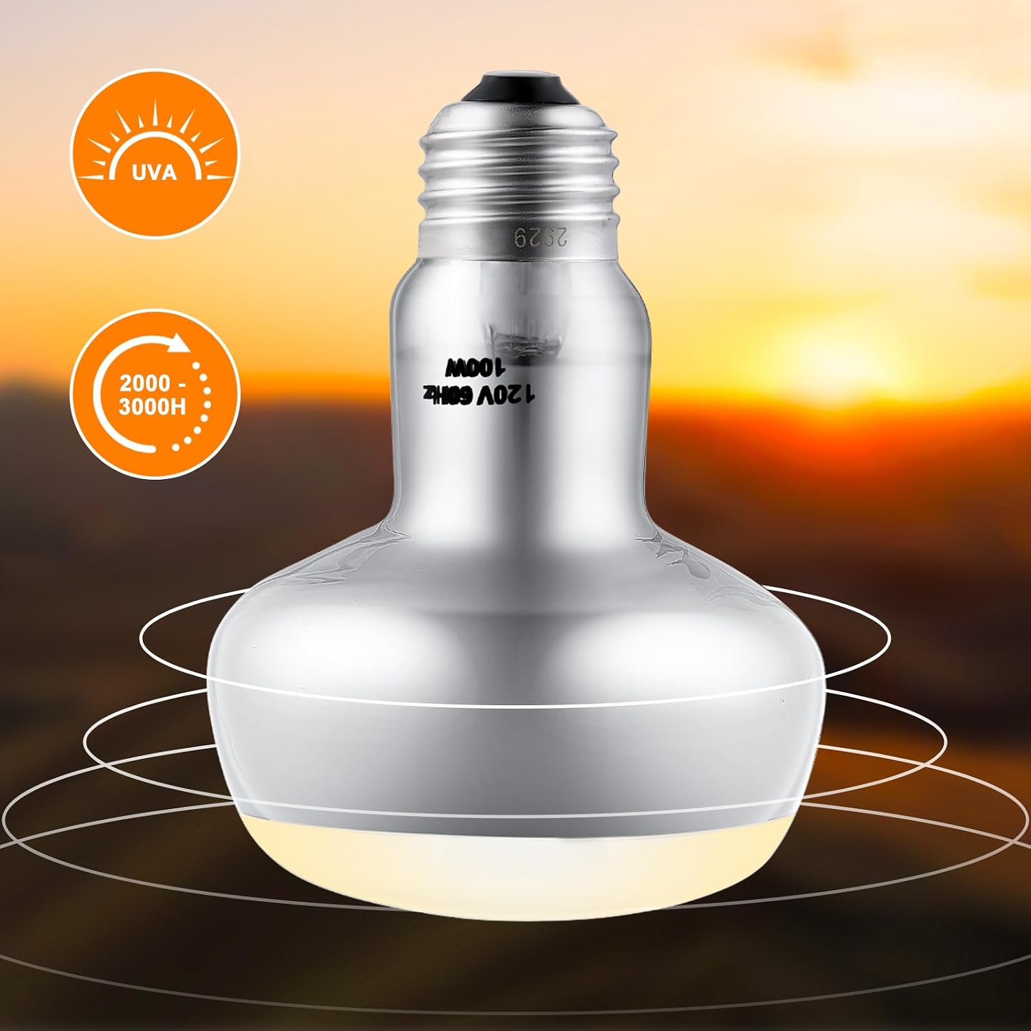 DXOPHIEX 100W infrared red heating lamp bulb for terrarium night use.