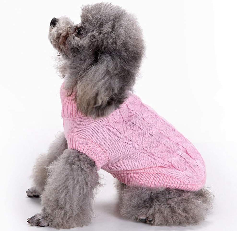 Close-up view of the premium soft knit texture of the Bwealthest winter pet pullover.