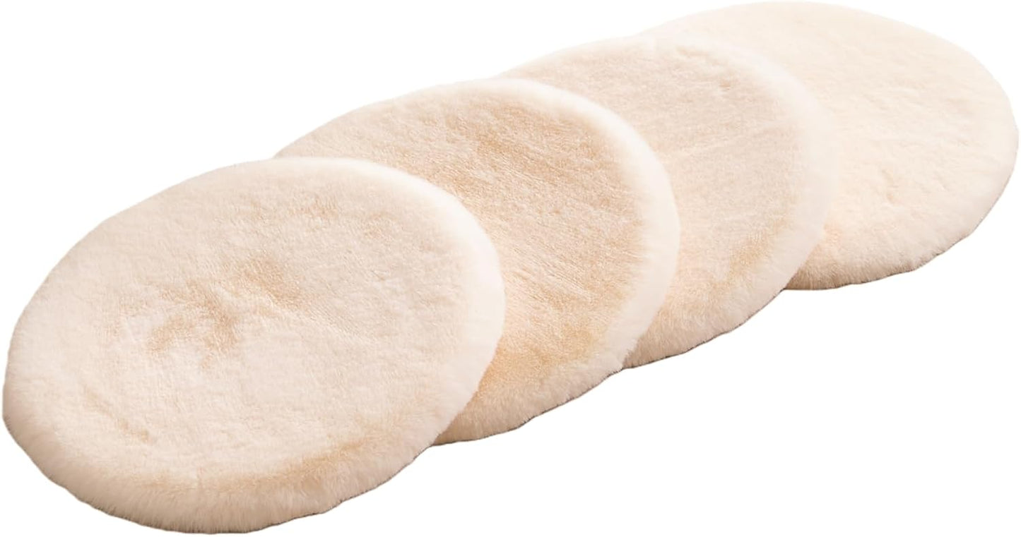 SHENGOCASE 2-Pack 14" Round Faux Rabbit Fur Cat Dog Bed Cushion Pad Mat, Cat Tree Tower Replacement Cushion Pad for Window Perch Carrier House Cage Crate Kennel Furniture - Image 12