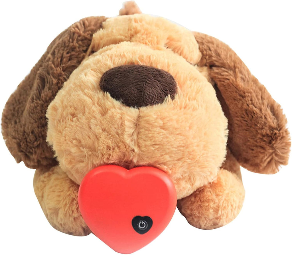 3T GROUP Puppy Heartbeat Toy Sleep Aid Dog Heartbeat Stuffed Animal Toy for Puppy Essentials Plush Pillow Pet Calming Anxiety Relief (Beige) - Image 13