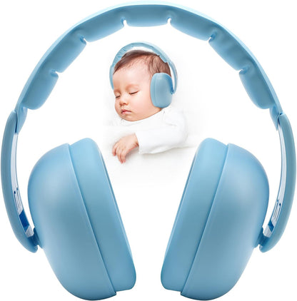 Floriogra baby noise cancelling headphones blue front view