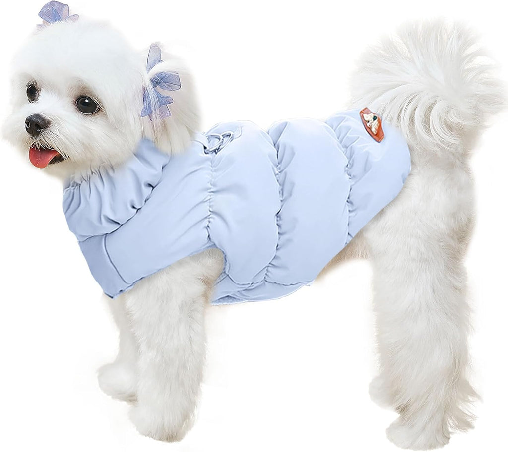 ABRRLO Winter Warm Dog Jacket for Small Medium Dogs Cat Cold Weather Coats with Harness Paded Dogs Fleece Vest Waterproof Windproof Dog Snow Jacket Pet Puppy Clothes (Pink,S) - Image 9