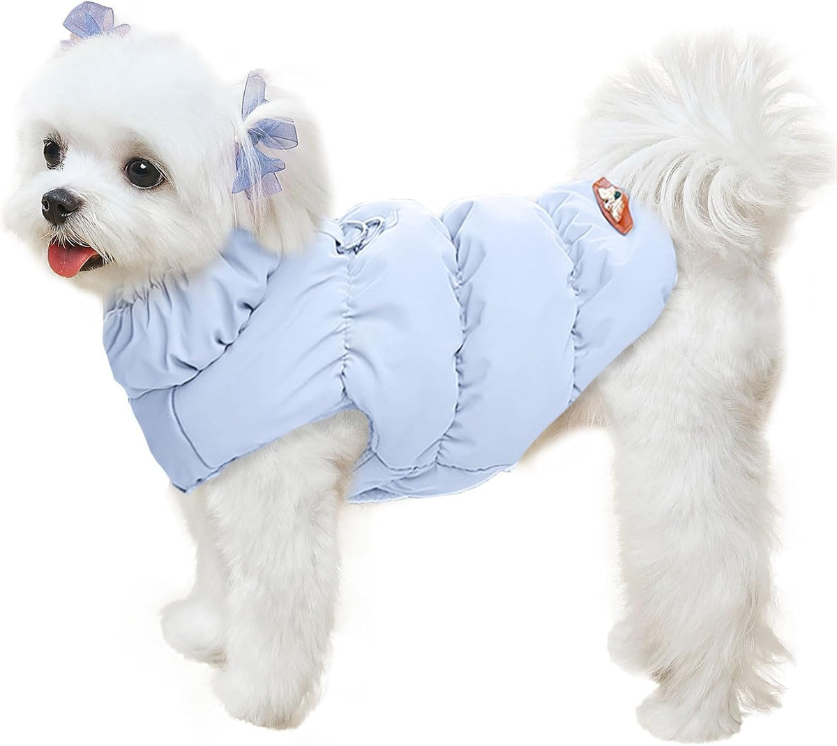 ABRRLO Winter Warm Dog Jacket for Small Medium Dogs Cat Cold Weather Coats with Harness Paded Dogs Fleece Vest Waterproof Windproof Dog Snow Jacket Pet Puppy Clothes (Pink,S) - Image 9