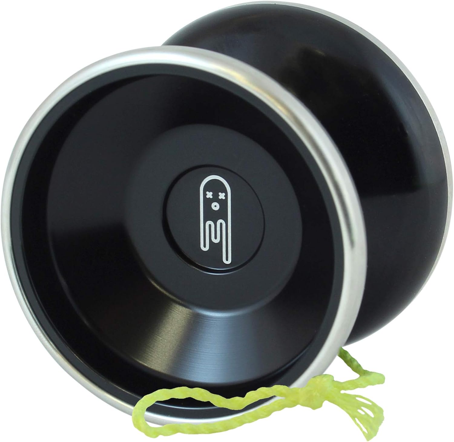 Yoyo King Ghost Bi-Metal Professional Yoyo in black front view